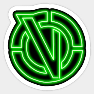 Green Neon Vindicators Logo Sticker